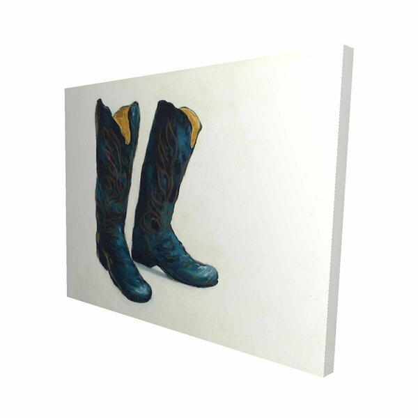 Begin Home Decor 16 x 20 in. Leather Cowboy Boots-Print on Canvas 2080-1620-FA8